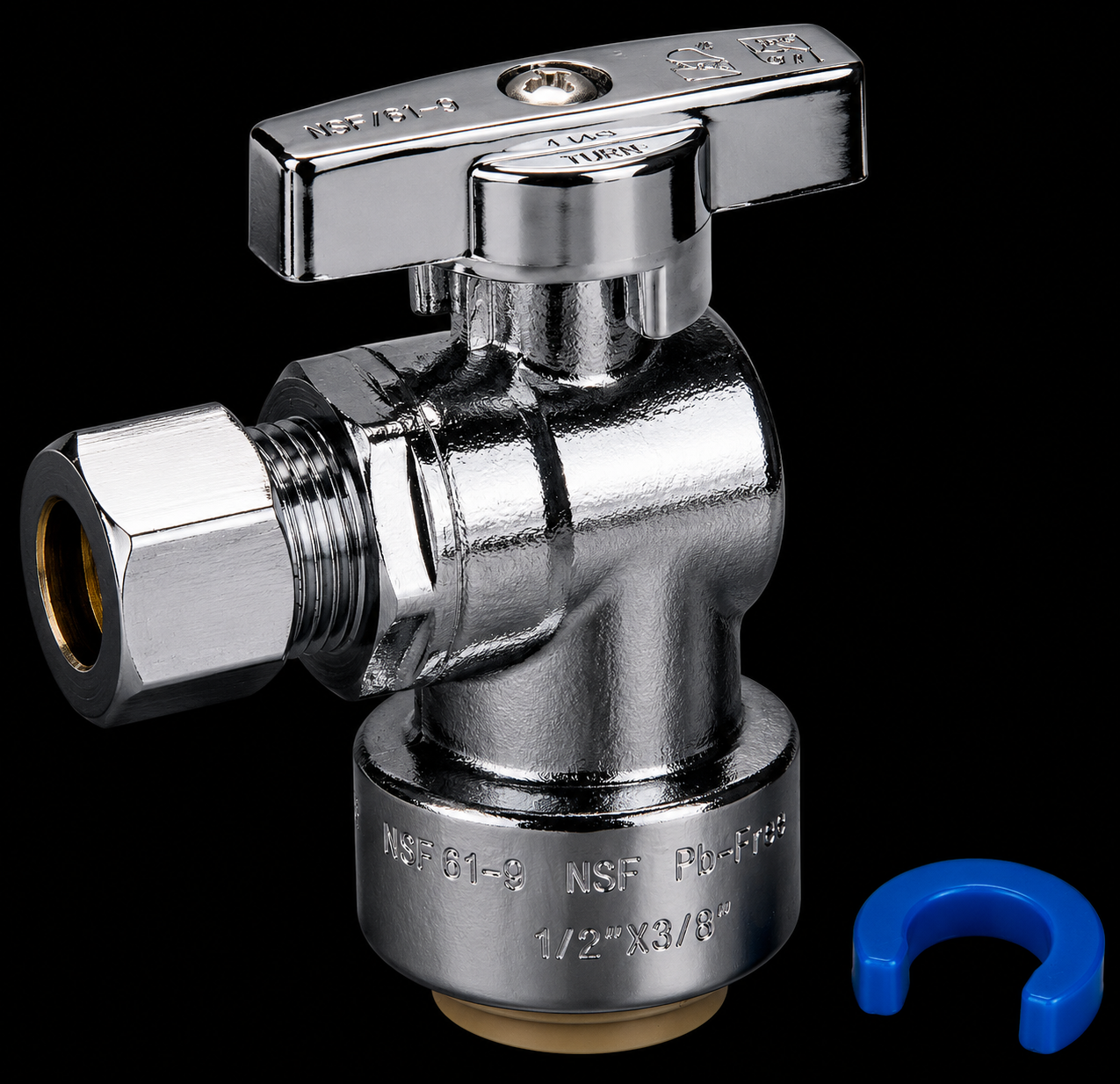 1/2 x 3/8 Compression Angle Stop Valve